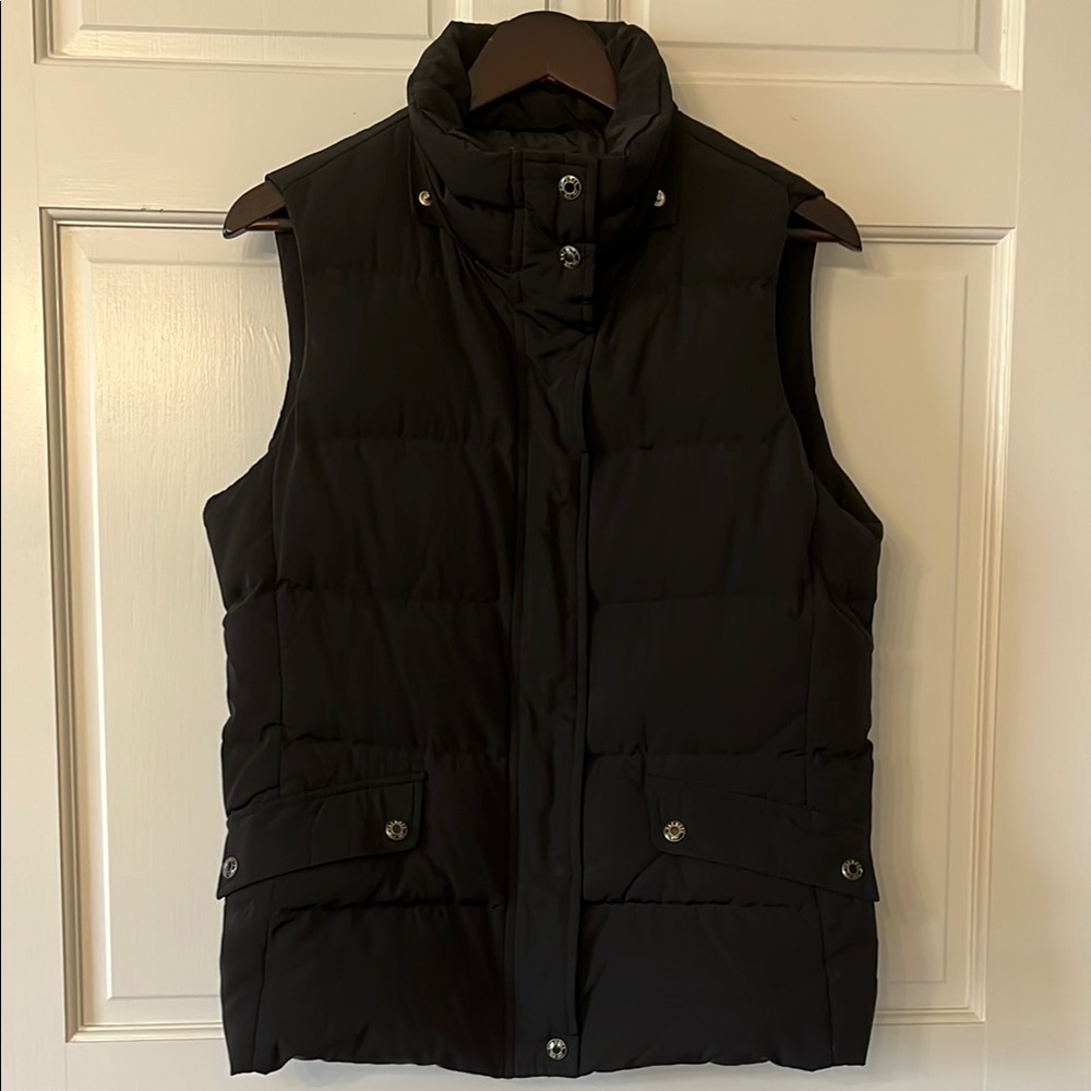 Talbots Women's Black Puffer Vest Excellent Condition